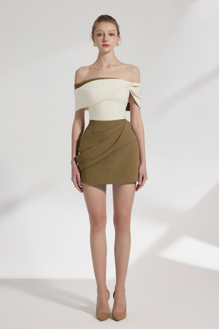 Naya Draping A-line Mini Skirt