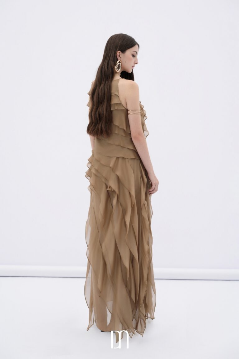Brune layered chiffon maxi dress with ruffles - Image 7