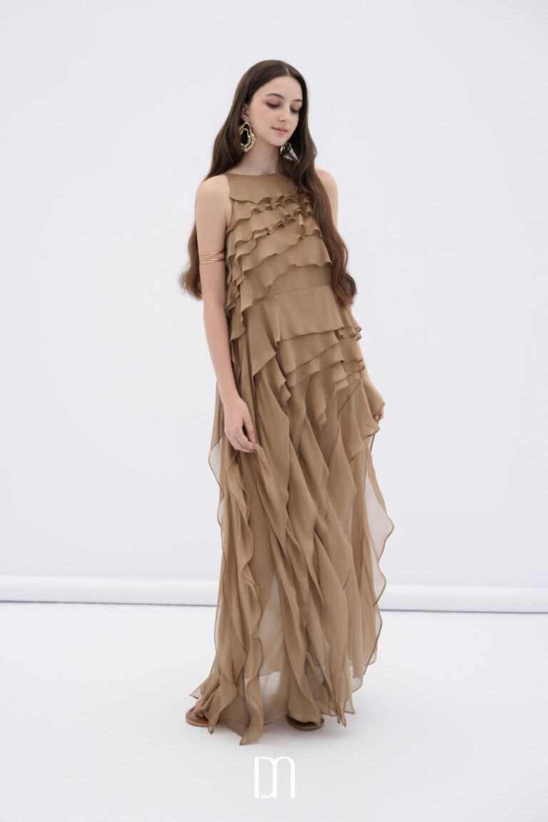 Brune layered chiffon maxi dress with ruffles - Image 6