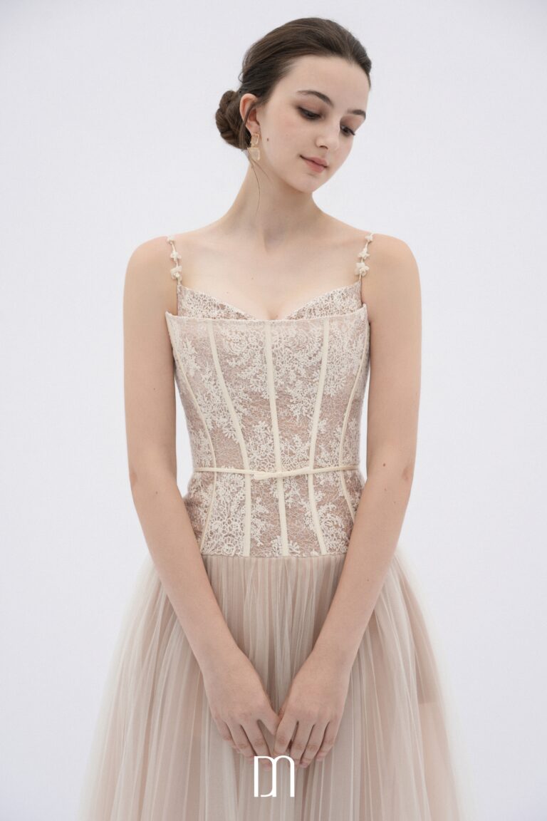 Alizea corset tulle midi dress - Image 2