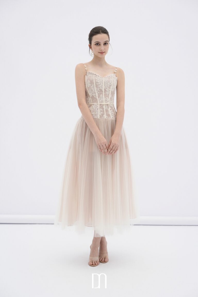 Alizea corset tulle midi dress - Image 5