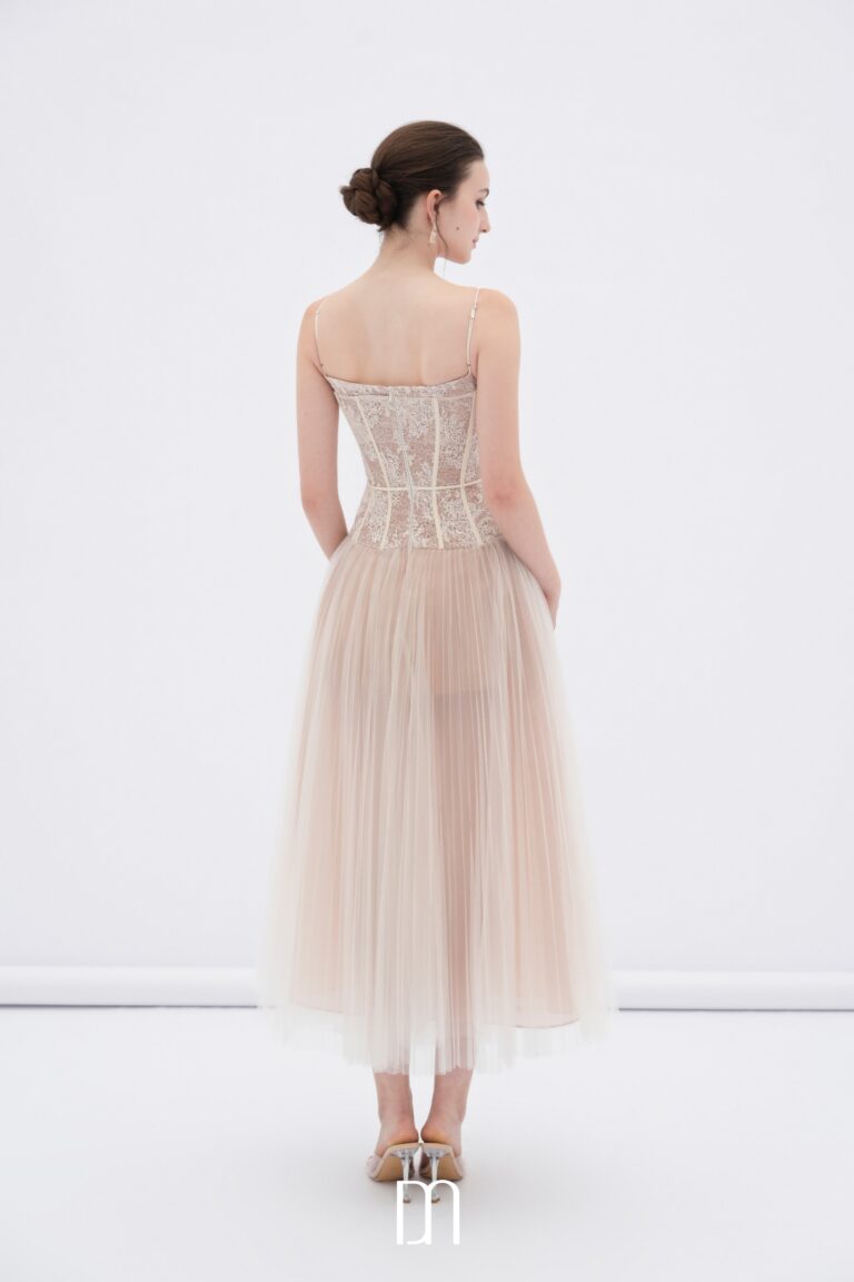 Alizea corset tulle midi dress - Image 6