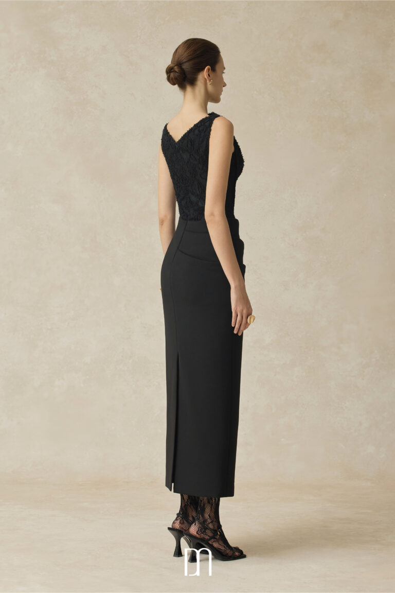 Serephira draping low hip midi dress - Image 5