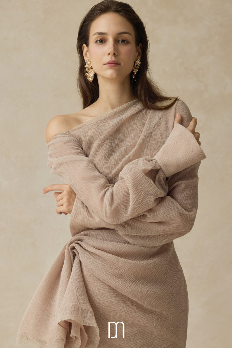 Elarion Asymmetrical mermaid dress with long sleeves - Image 2