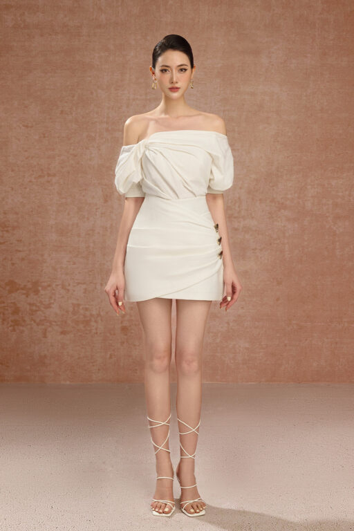 Poppy Off-shoulder Deconstruction Top