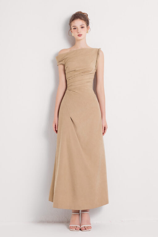 Bliss Off-shoulder Dress With Twisted Detail