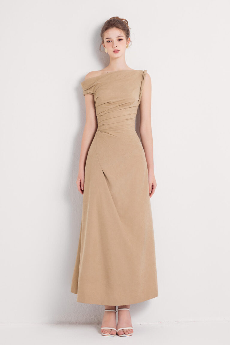 Bliss Off-shoulder Dress With Twisted Detail