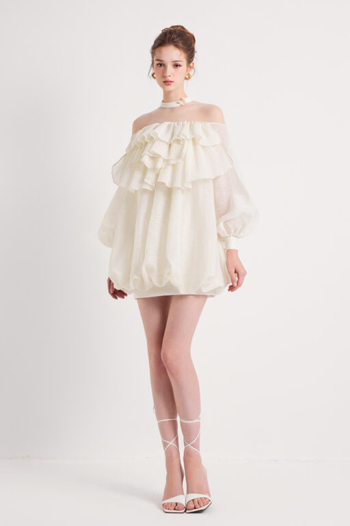 Donna Pleated Bust Bomb Dress