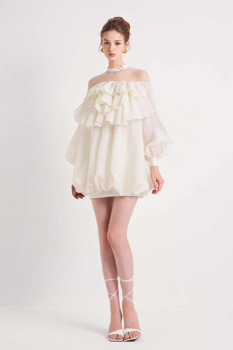 Donna Pleated Bust Bomb Dress