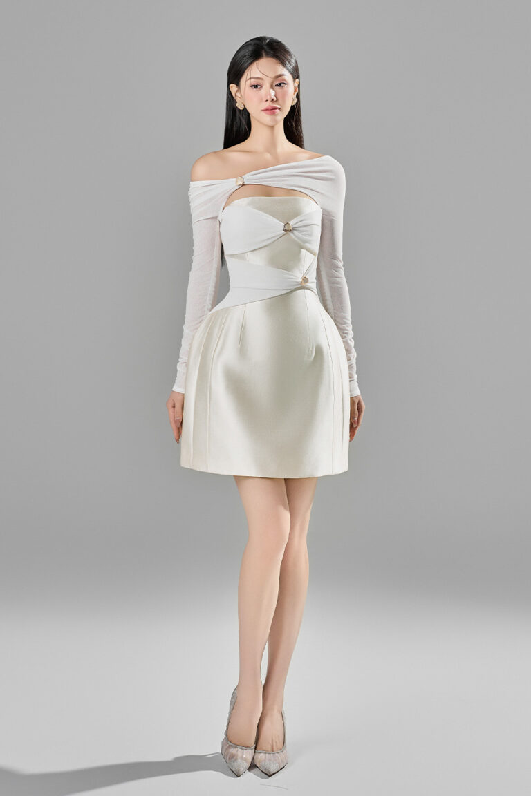 Rowy mini dress with drape details