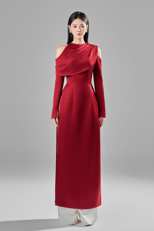 Oralie cape shoulder Ao Dai