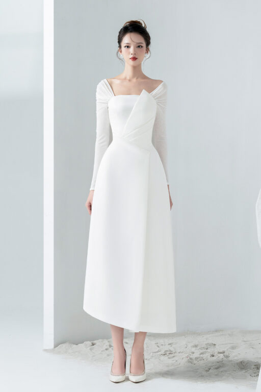 Evie off- shoulder structured dress