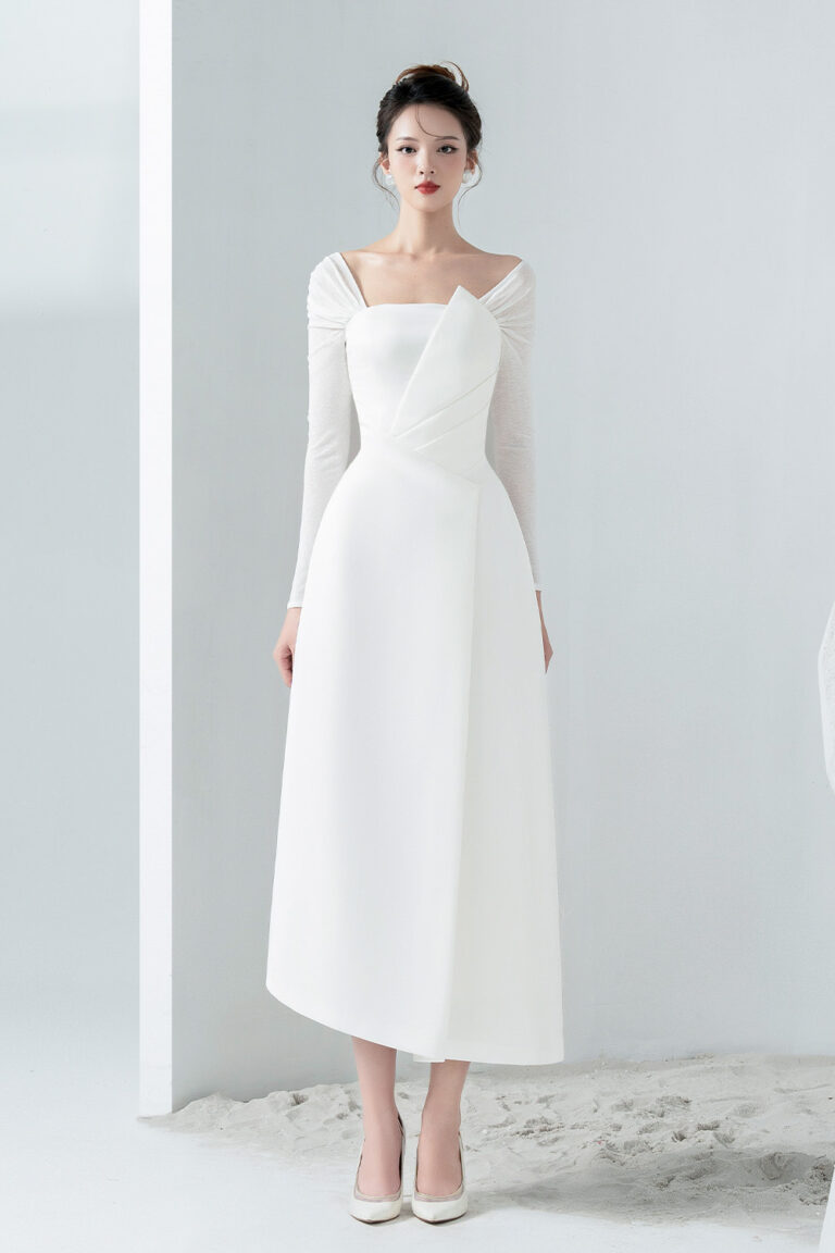 Evie off- shoulder structured dress