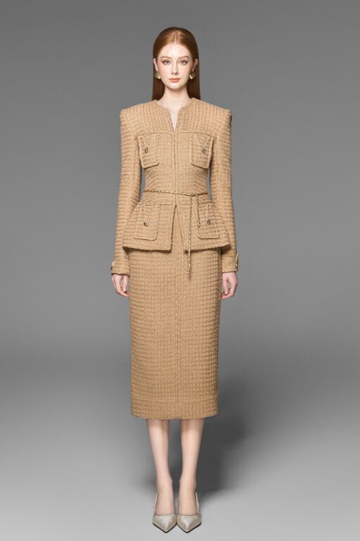 Minnie tweed pencil skirt