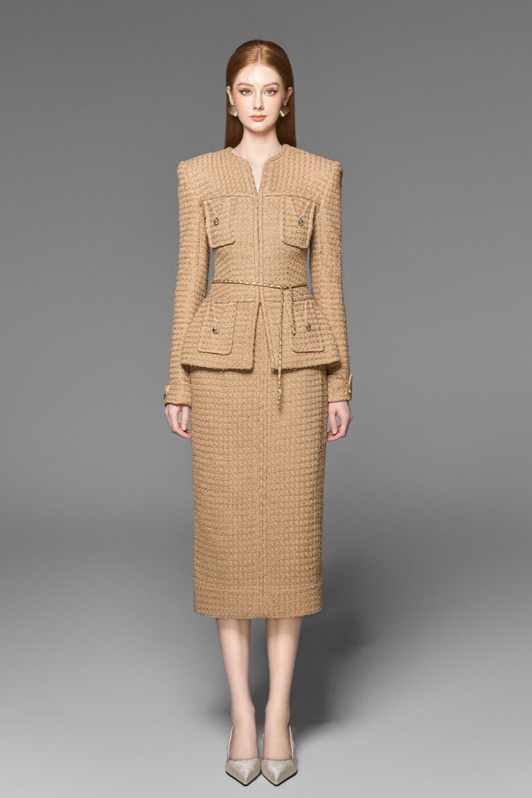 Minnie tweed pencil skirt
