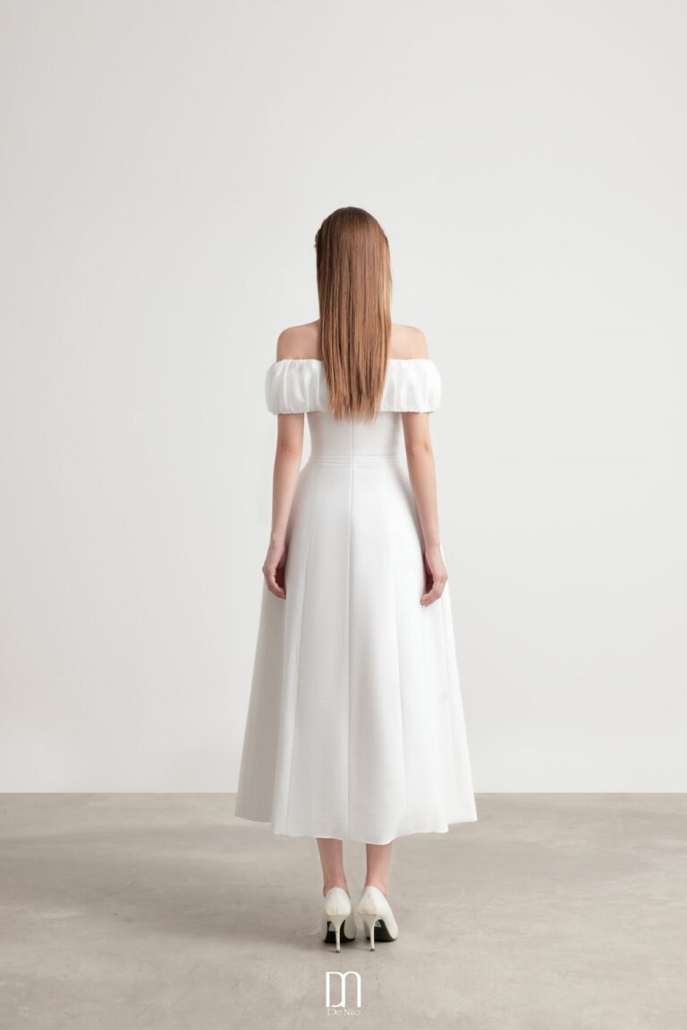 Alula Off shoulder midi dress