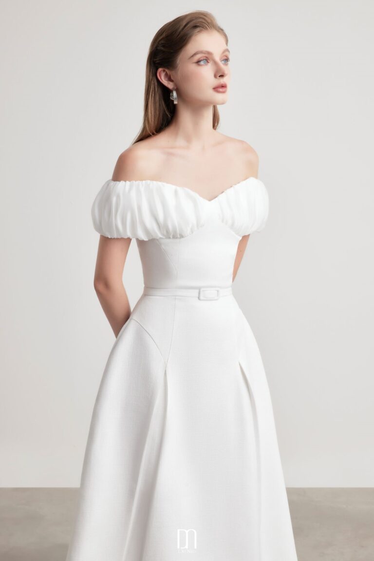 Alula Off shoulder midi dress