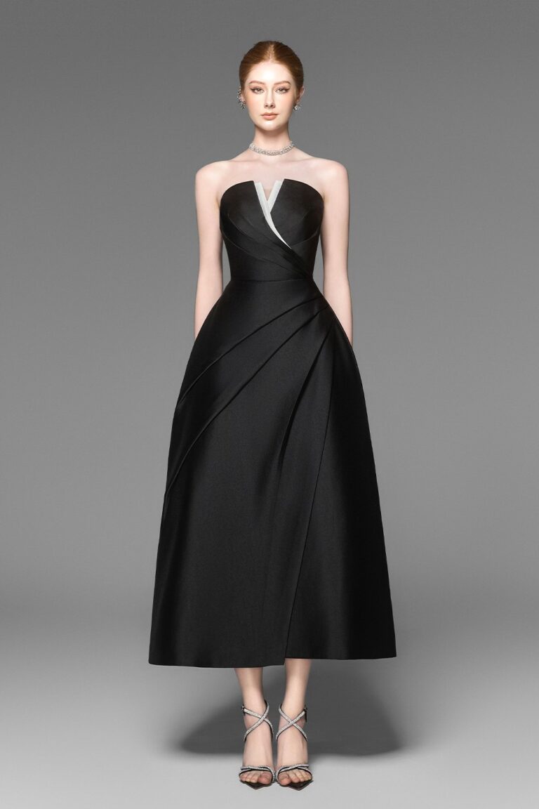 Almira V - shaped bustier dress