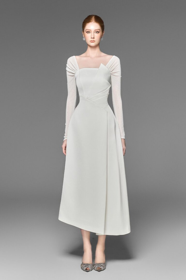 Evie off- shoulder structured dress
