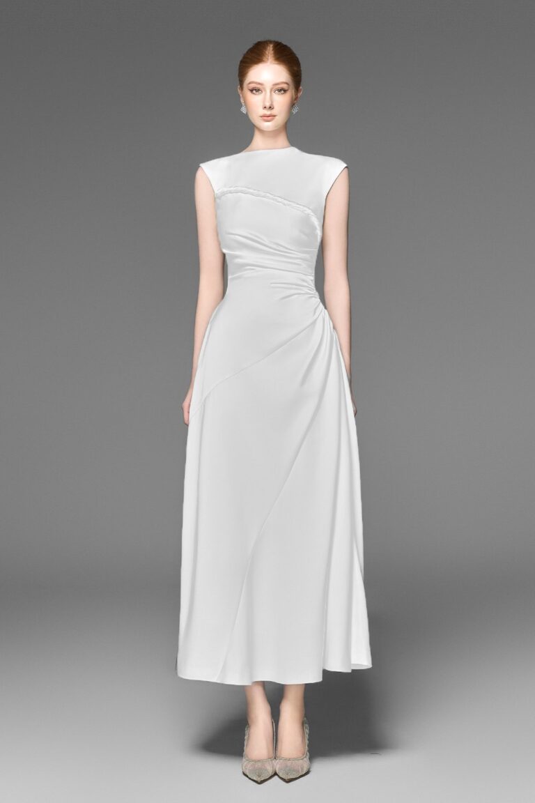 Lexie sleeveless dress with twisted detail