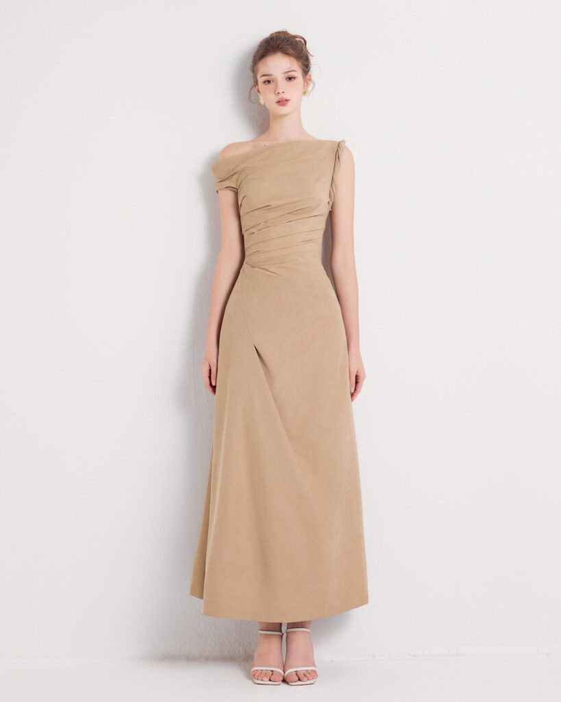 Bliss Off-shoulder Dress With Twisted Detail