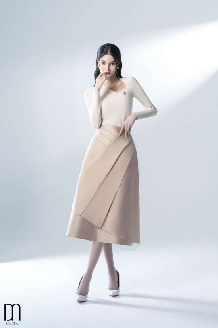 Lime A-Cross Pleated Skirt