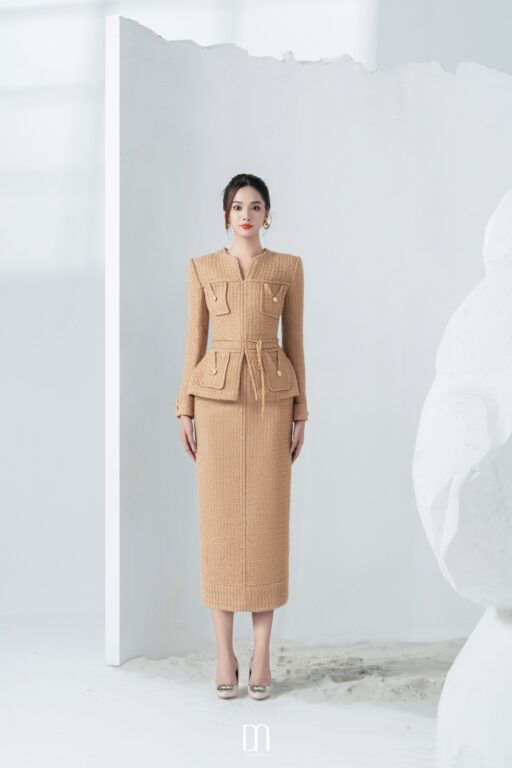 Minnie tweed pencil skirt