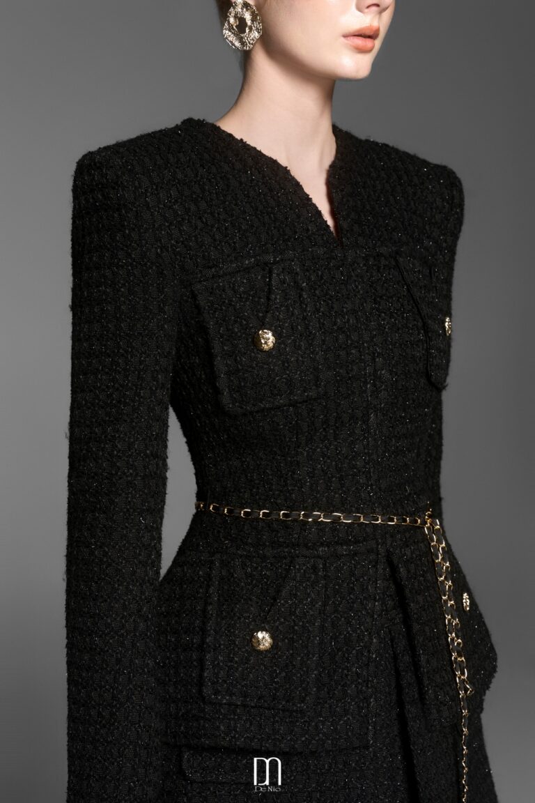 Gigi tweed jacket with square pockets