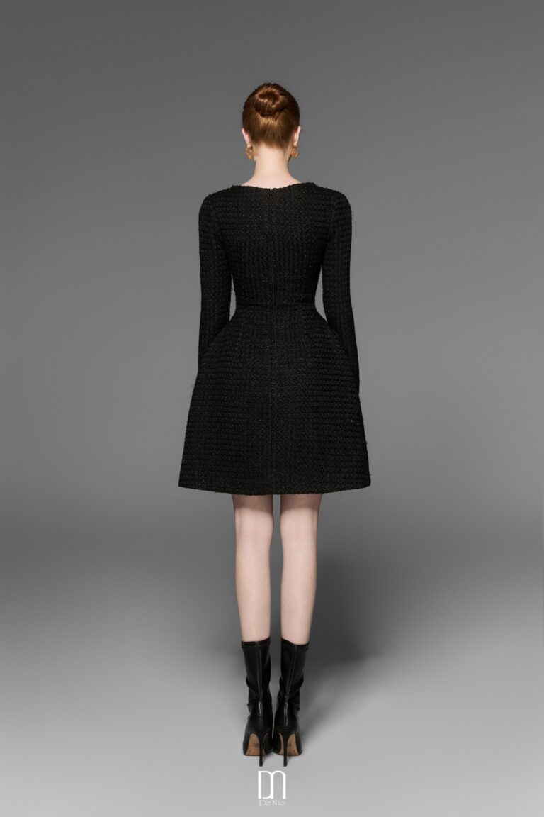 Coco tweed dress with bows