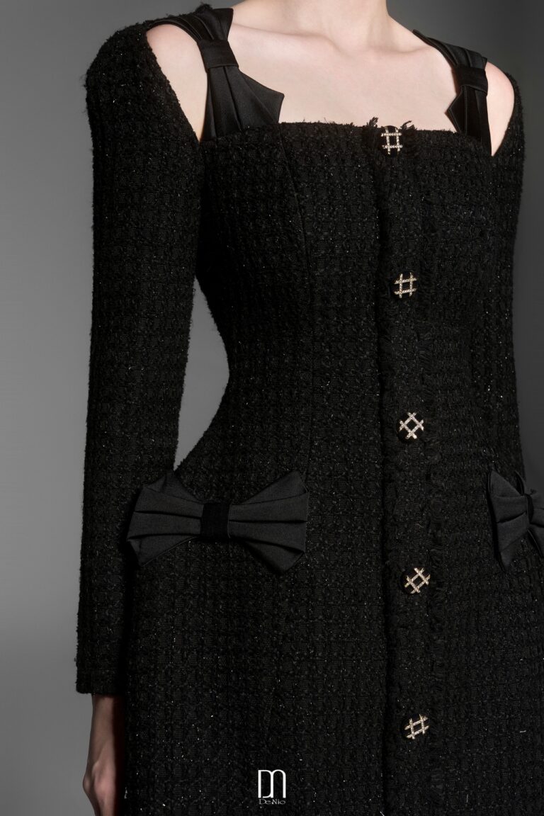 Coco tweed dress with bows