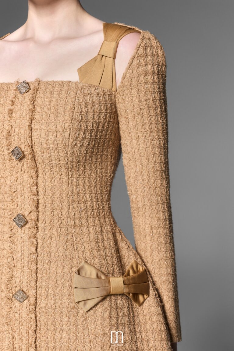 Coco tweed dress with bows