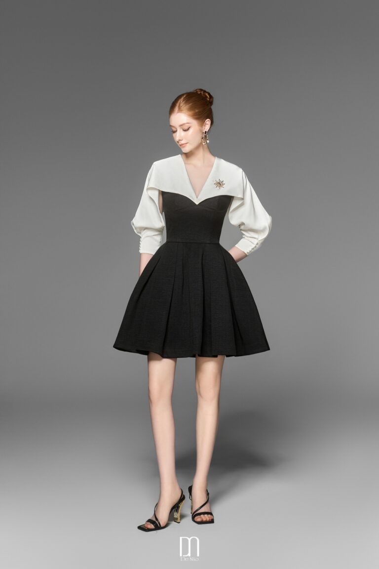 Nova silk cape dress
