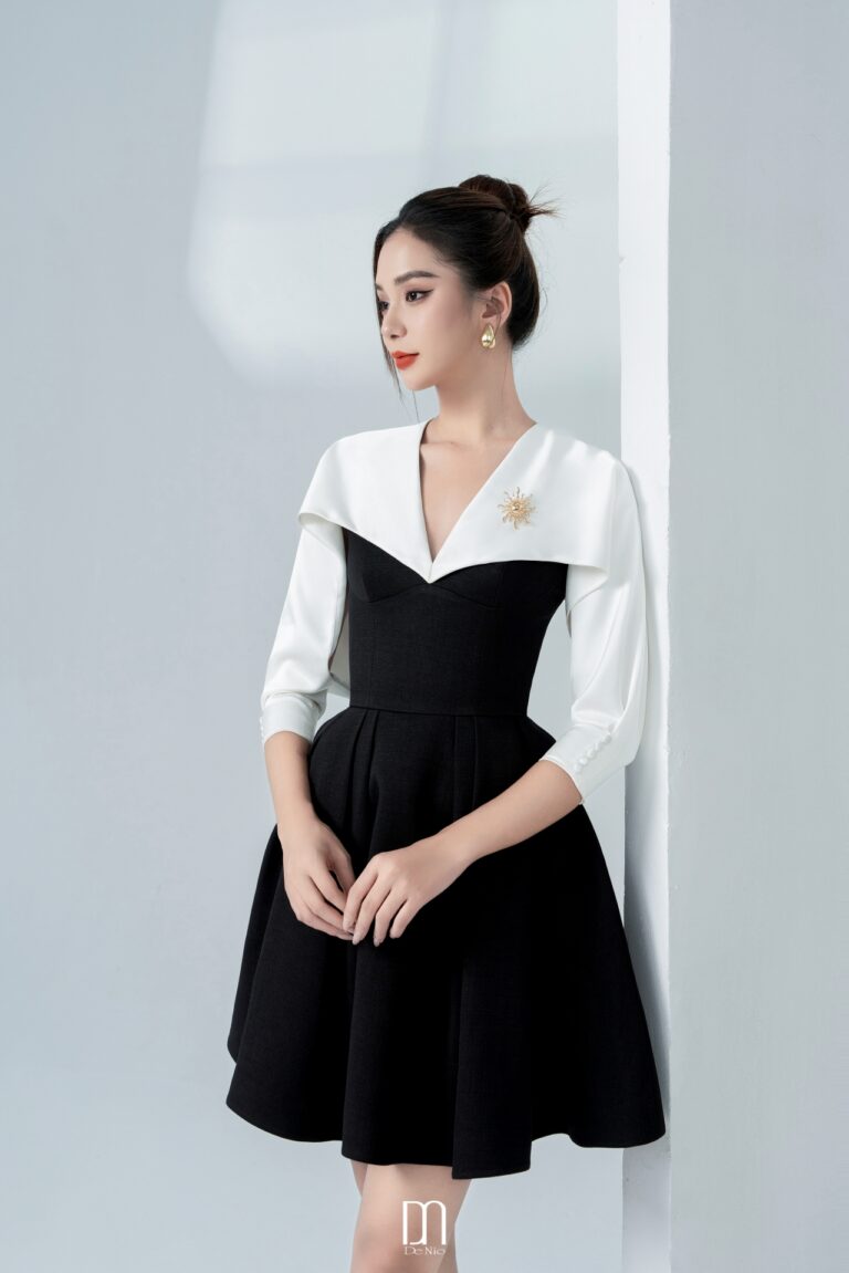 Nova silk cape dress