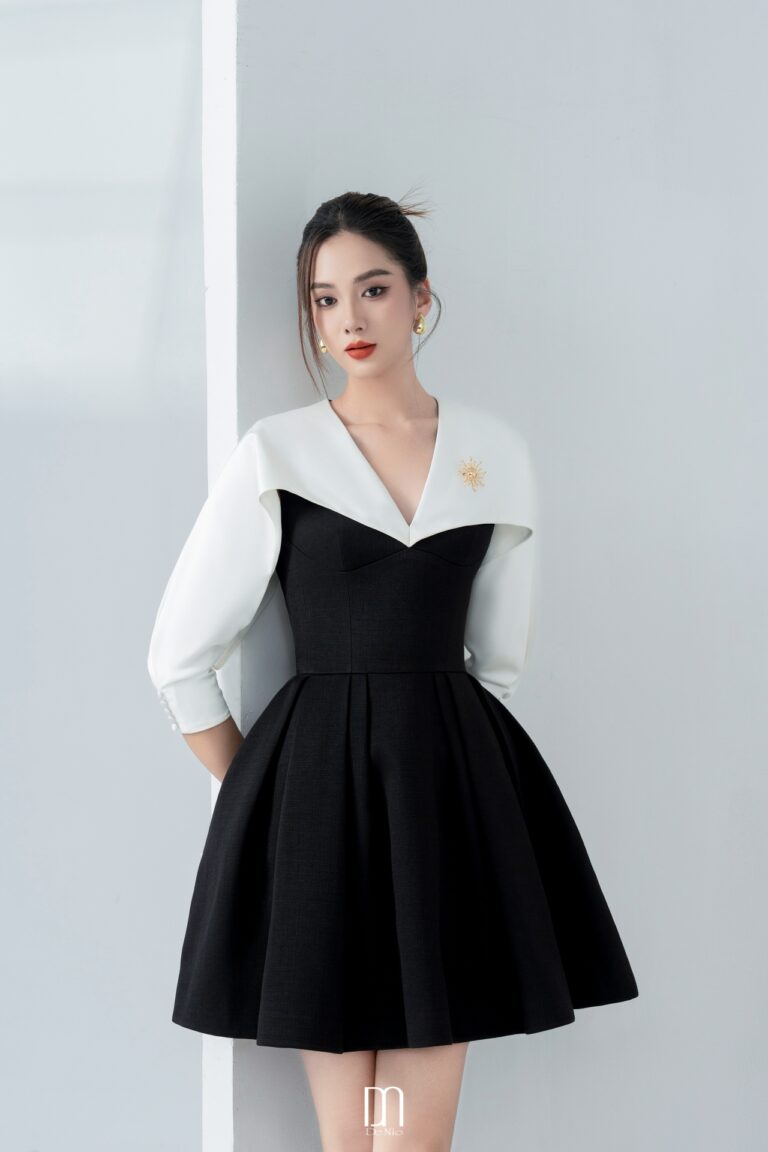 Nova silk cape dress