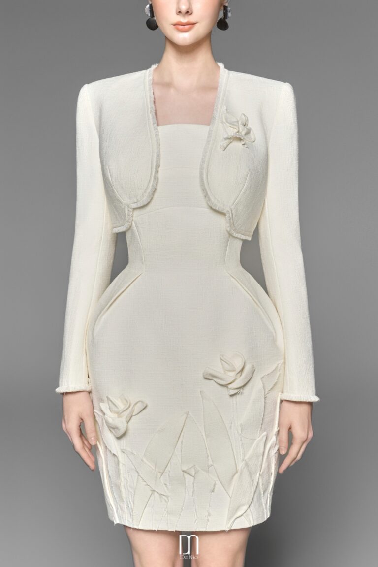 Candie crotop vest with handmade flower