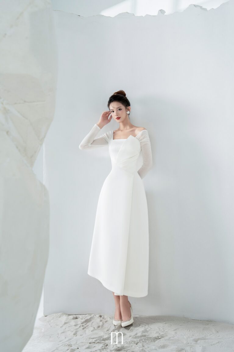 Evie off- shoulder structured dress