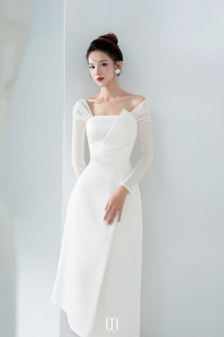 Evie off- shoulder structured dress