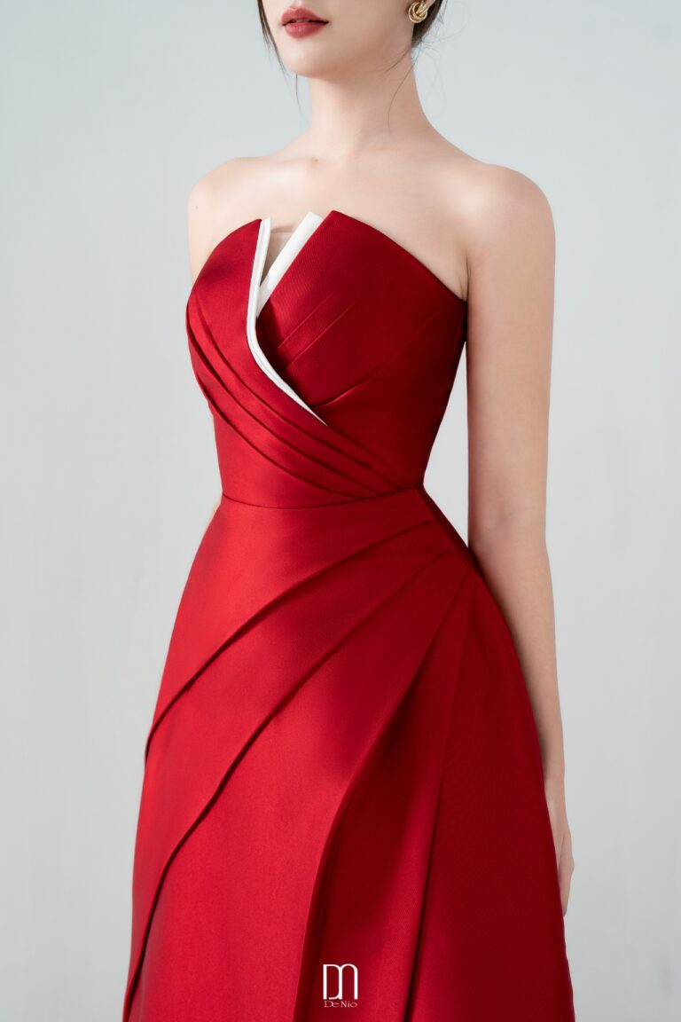 Almira V - shaped bustier dress