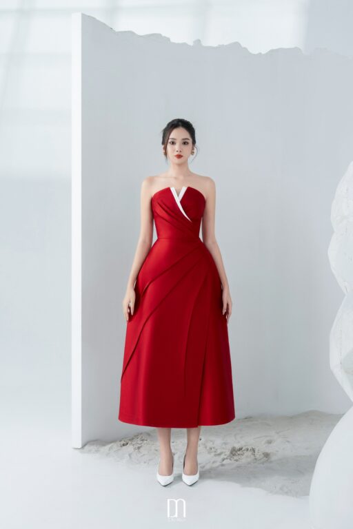 Almira V - shaped bustier dress