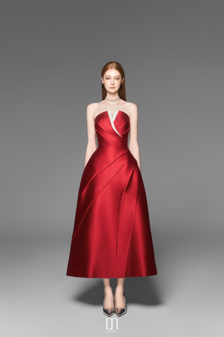 Almira V - shaped bustier dress
