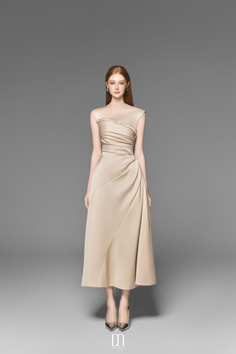Lexie sleeveless dress with twisted detail