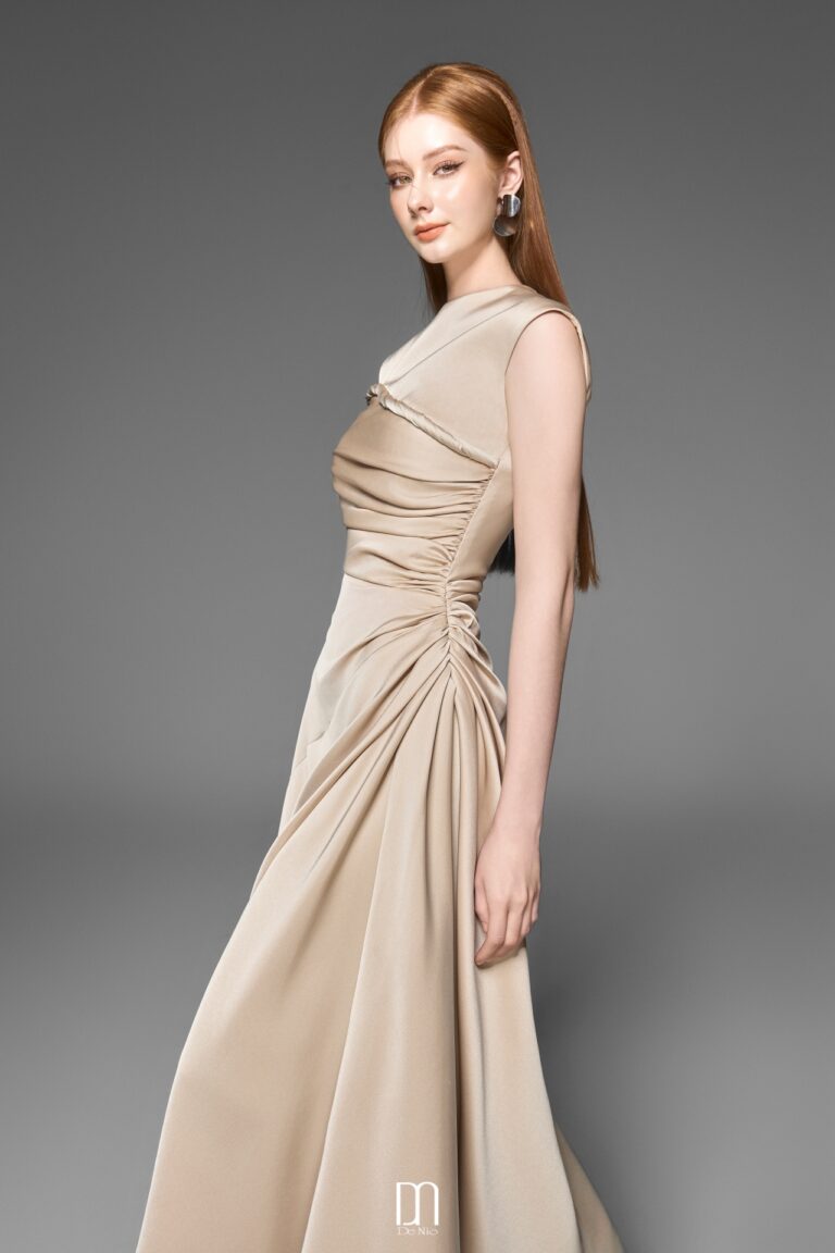 Lexie sleeveless dress with twisted detail