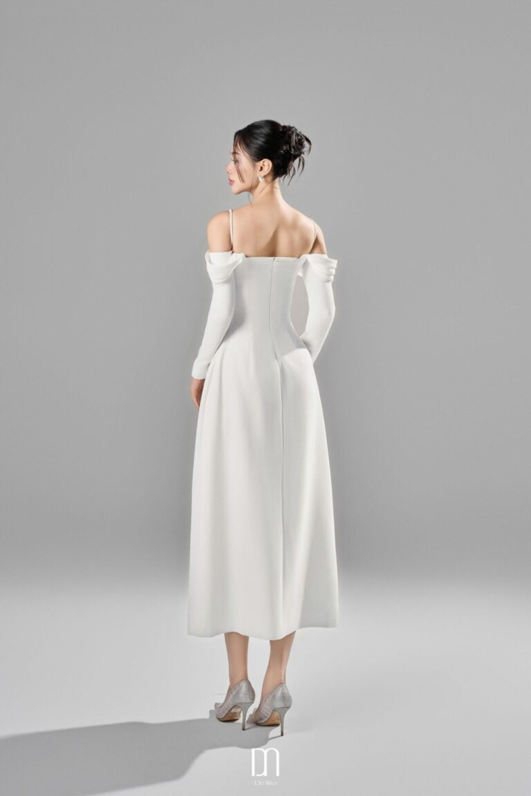 Letty off-shoulder pleated skirt