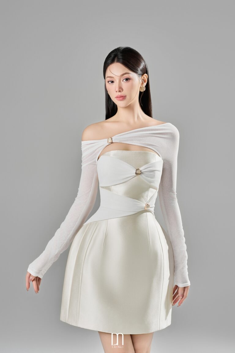 Rowy mini dress with drape details