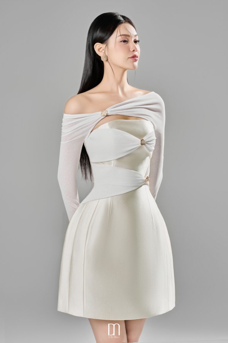 Rowy mini dress with drape details