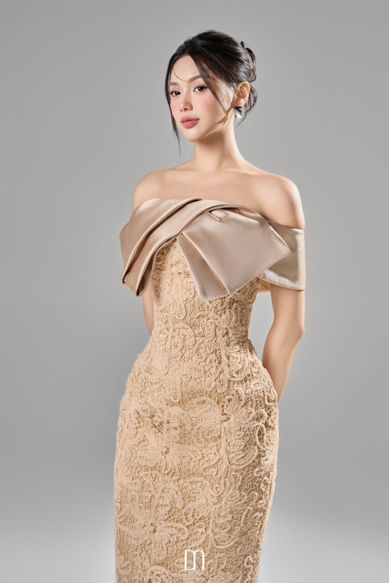 Grainne 3D big bow pencil dress