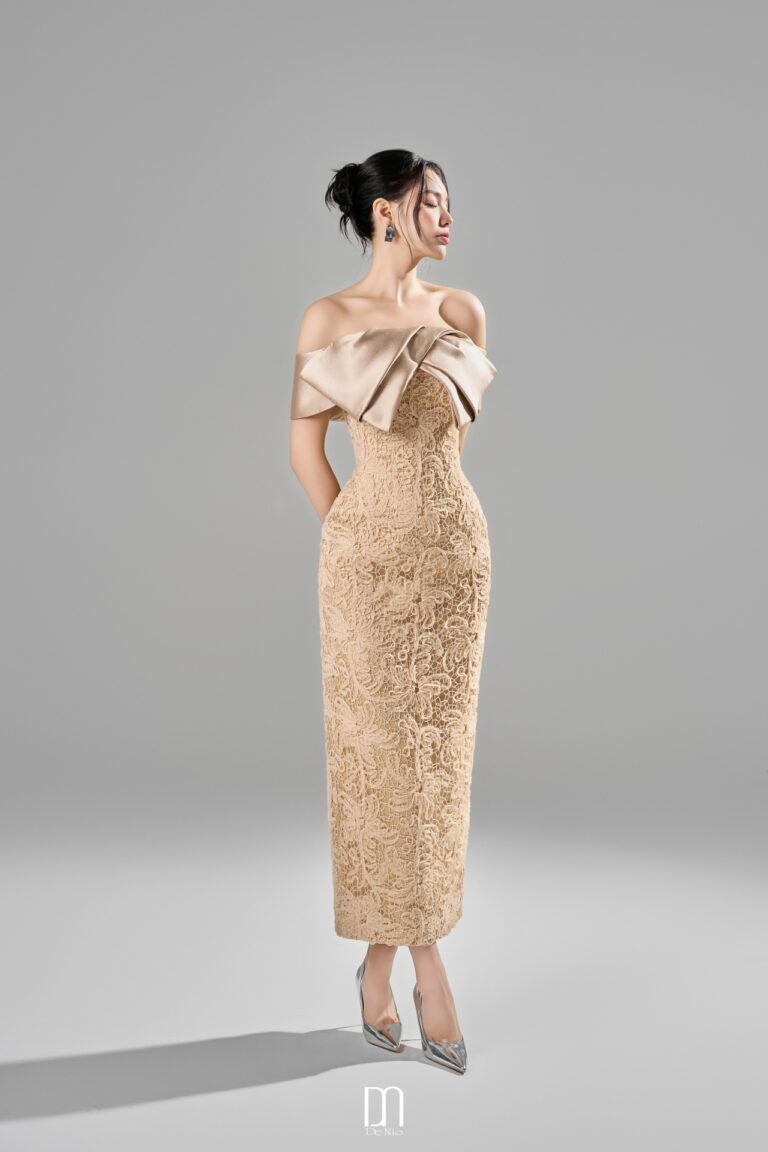 Grainne 3D big bow pencil dress