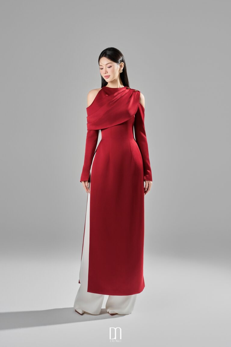 Oralie cape shoulder Ao Dai