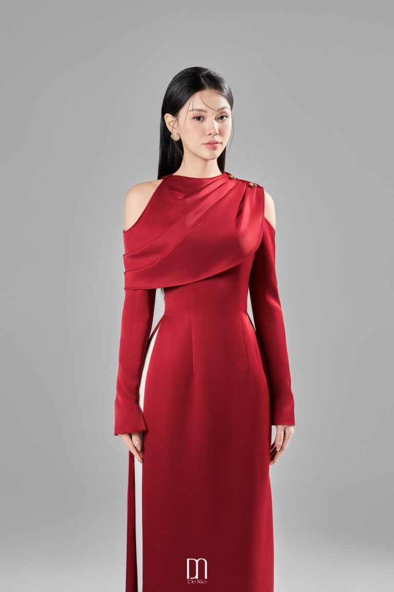 Oralie cape shoulder Ao Dai