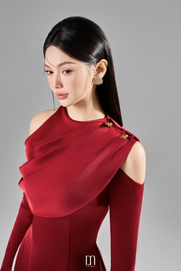Oralie cape shoulder Ao Dai